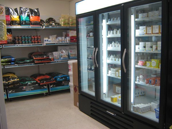 The product display areas in the clinic